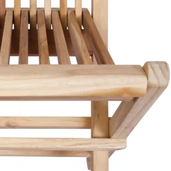 vidaXL Opvouwbare Tuinstoel 2 st Naturel Massief Teakhout