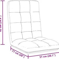 vidaXL Opvouwbare vloerstoel linnen 71x51x62 cm
