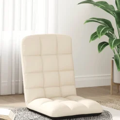 vidaXL Opvouwbare vloerstoel linnen 71x51x62 cm