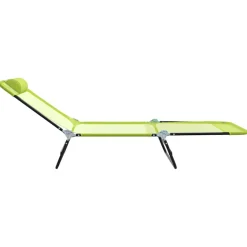 vidaXL Opvouwbare zonnebed Groen 182 x 55 x 85,5 cm Textileen