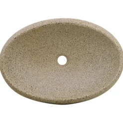 vidaXL Opzetwasbak ovaal 59x40x15 cm keramiek zandkleurig