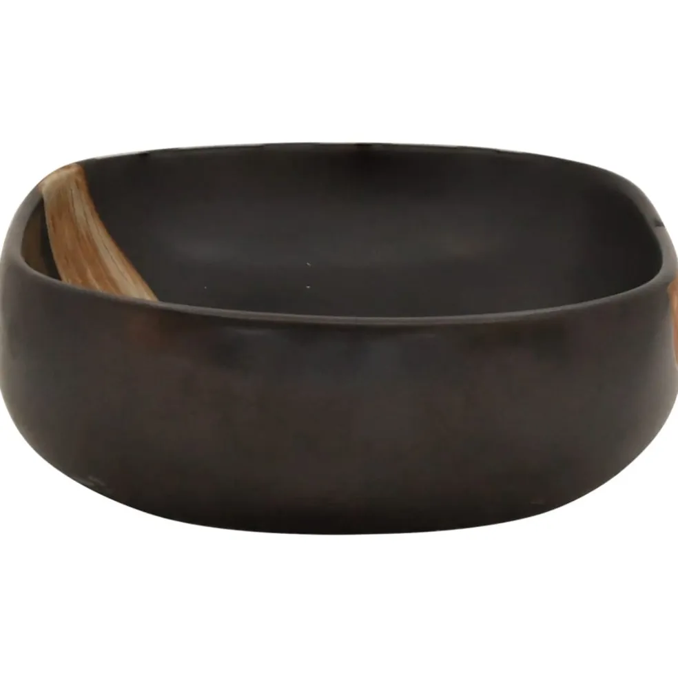vidaXL Opzetwasbak ovaal 59x40x14 cm keramiek zwart