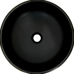 vidaXL Opzetwasbak rond Φ41x14 cm keramiek zwart en blauw
