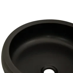 vidaXL Opzetwasbak rond Φ41x14 cm keramiek zwart en bruin