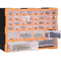 vidaXL Organiser met 38 lades 52x16x37,5 cm