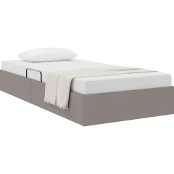 vidaXL Ottoman Bedframe met opslag Taupe 90 x 190 cm Stof