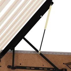 vidaXL Ottoman Bedframe met opslag Taupe 90 x 190 cm Stof