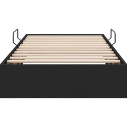 vidaXL Ottoman Bedframe met opslag Zwart 90 x 190 cm Stof