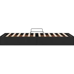 vidaXL Ottoman Bedframe met opslag Zwart 90 x 190 cm Stof