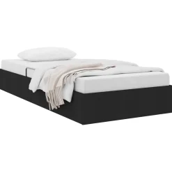 vidaXL Ottoman Bedframe met opslag Zwart 90 x 190 cm Stof