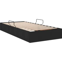 vidaXL Ottoman Bedframe met opslag Zwart 90 x 190 cm Stof