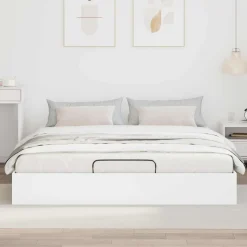 vidaXL Ottoman Bedframe Wit 180 x 200 cm Geconstrueerd hout