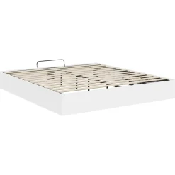 vidaXL Ottoman Bedframe Wit 180 x 200 cm Geconstrueerd hout