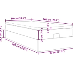 vidaXL Ottoman bed met matras 80x200 cm kunstleer wit