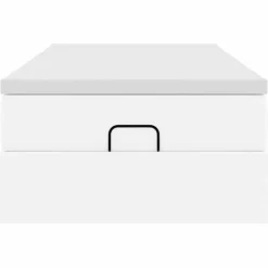 vidaXL Ottoman bed met matras 80x200 cm kunstleer wit