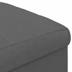 vidaXL Ottoman met Opbergruimte Donkergrijs 40 x 40 x 45 cm Stof