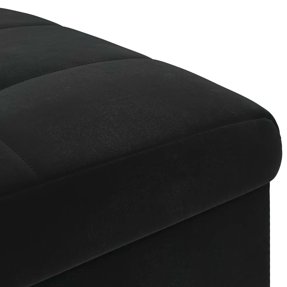 vidaXL Ottoman met Opbergruimte Zwart 40 x 40 x 45 cm Fluweel