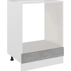 vidaXL Ovenkast Lyon 60x46x81,5 cm bewerkt hout betongrijs