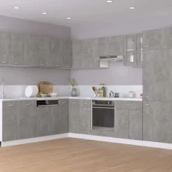 vidaXL Ovenkast Lyon 60x46x81,5 cm bewerkt hout betongrijs