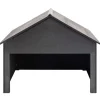 vidaXL Overkapping voor grasmaaier 80x80x70 cm HKC
