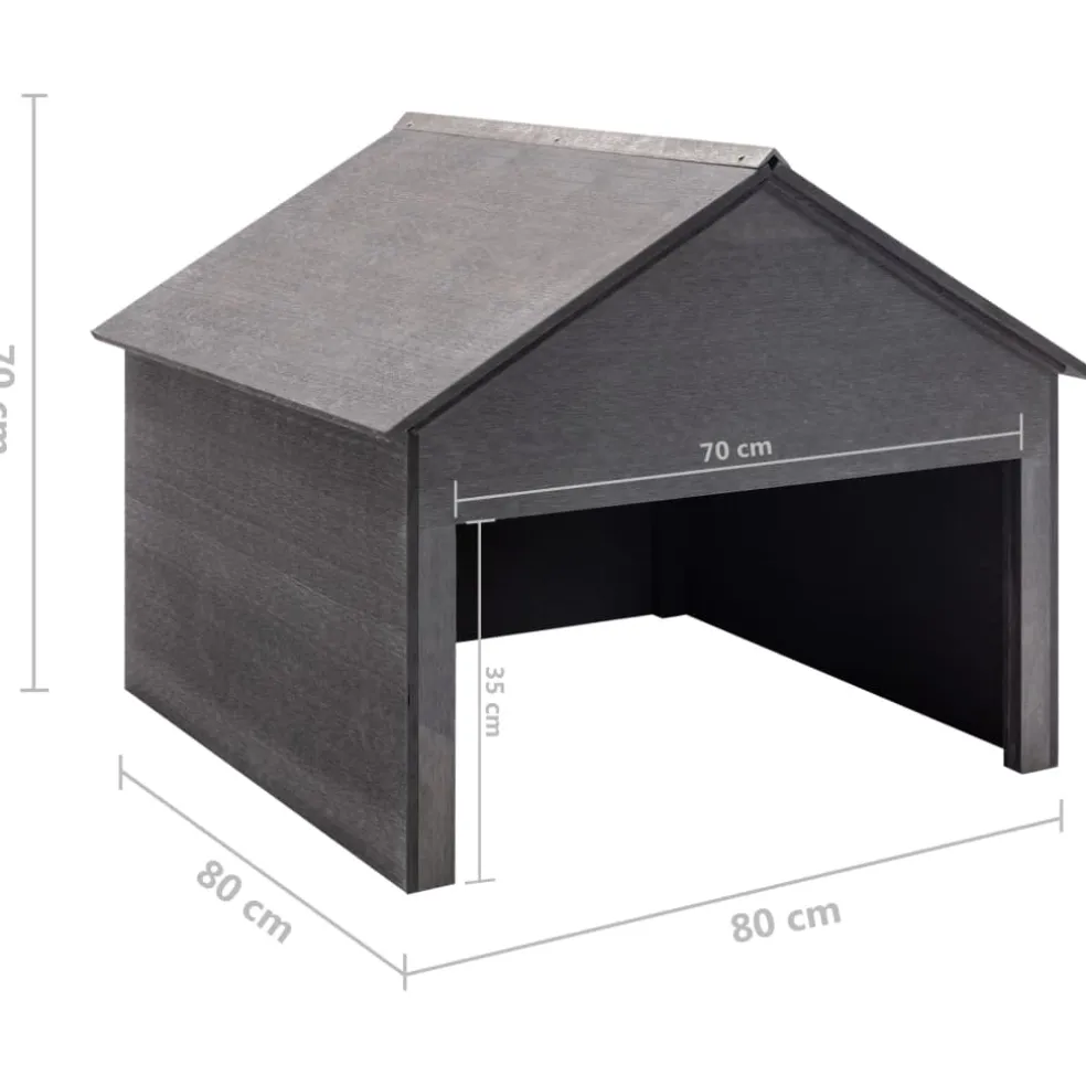 vidaXL Overkapping voor grasmaaier 80x80x70 cm HKC