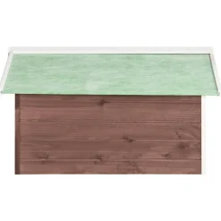 vidaXL Overkapping voor grasmaaier 72x87x50 cm vurenhout mokka en wit