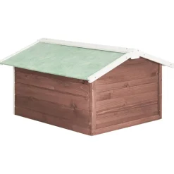 vidaXL Overkapping voor grasmaaier 72x87x50 cm vurenhout mokka en wit