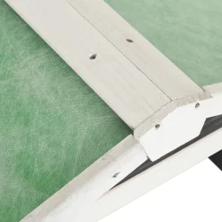 vidaXL Overkapping voor grasmaaier 72x87x50 cm vurenhout grijs en wit