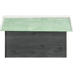 vidaXL Overkapping voor grasmaaier 72x87x50 cm vurenhout grijs en wit