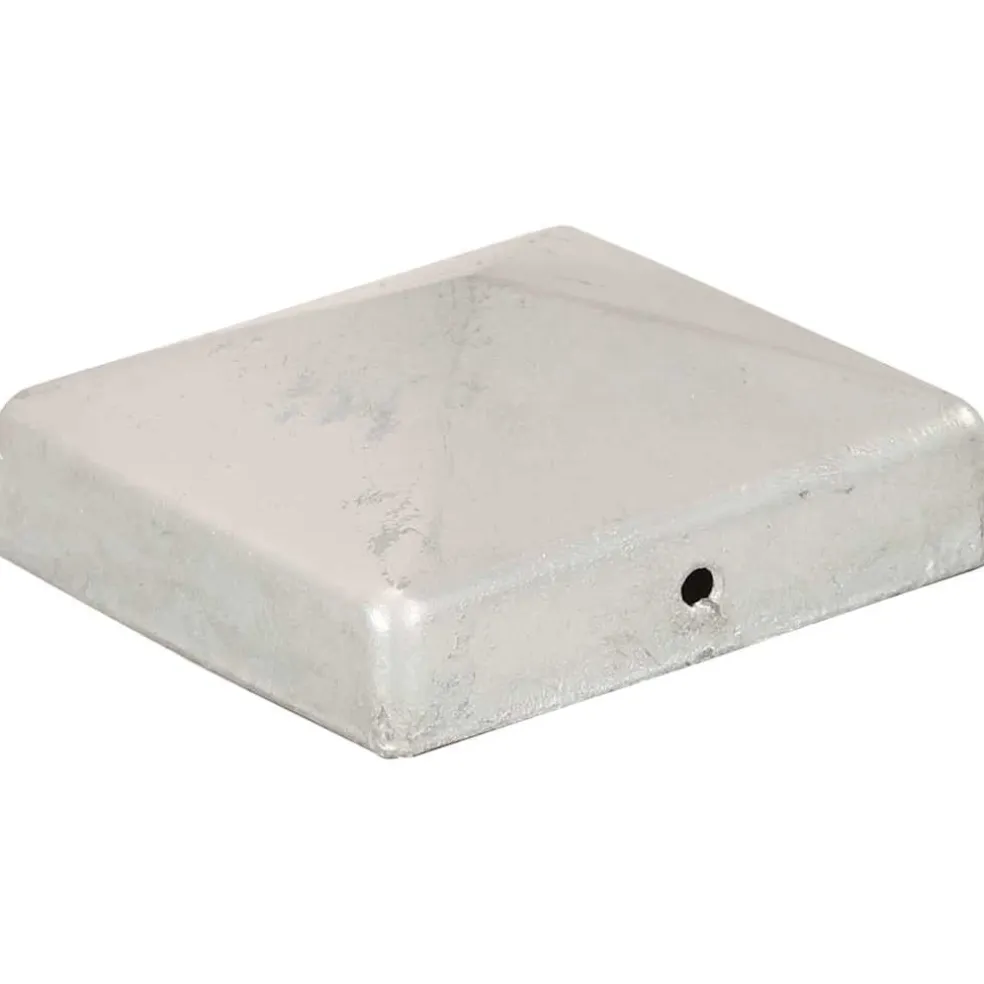 vidaXL Paalkappen 6 st piramide 81x81 mm gegalvaniseerd metaal