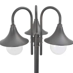 vidaXL Paalverlichting tuin E27 220 cm aluminium brons 3-delig