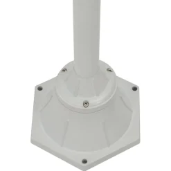 vidaXL Paalverlichting tuin E27 220 cm aluminium wit 2-delig