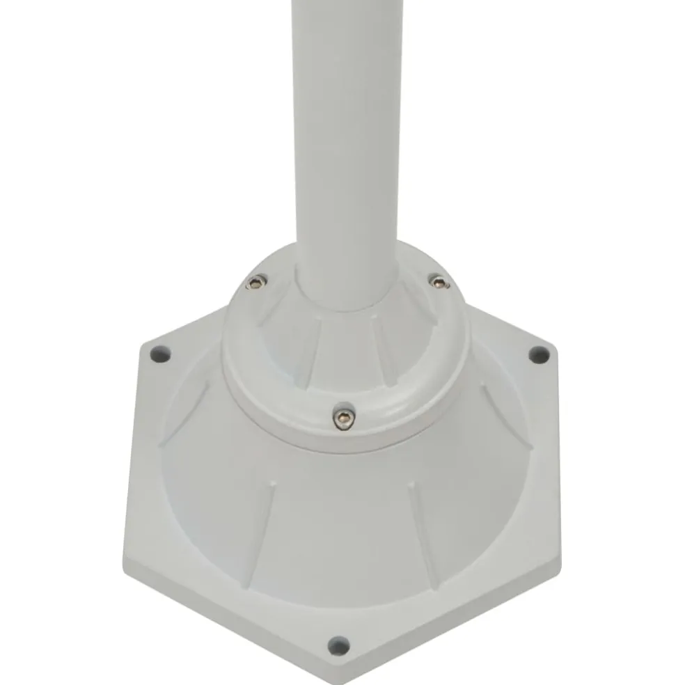 vidaXL Paalverlichting tuin E27 220 cm aluminium wit 2-delig