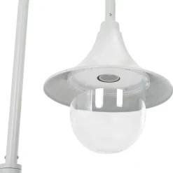 vidaXL Paalverlichting tuin E27 120 cm aluminium wit