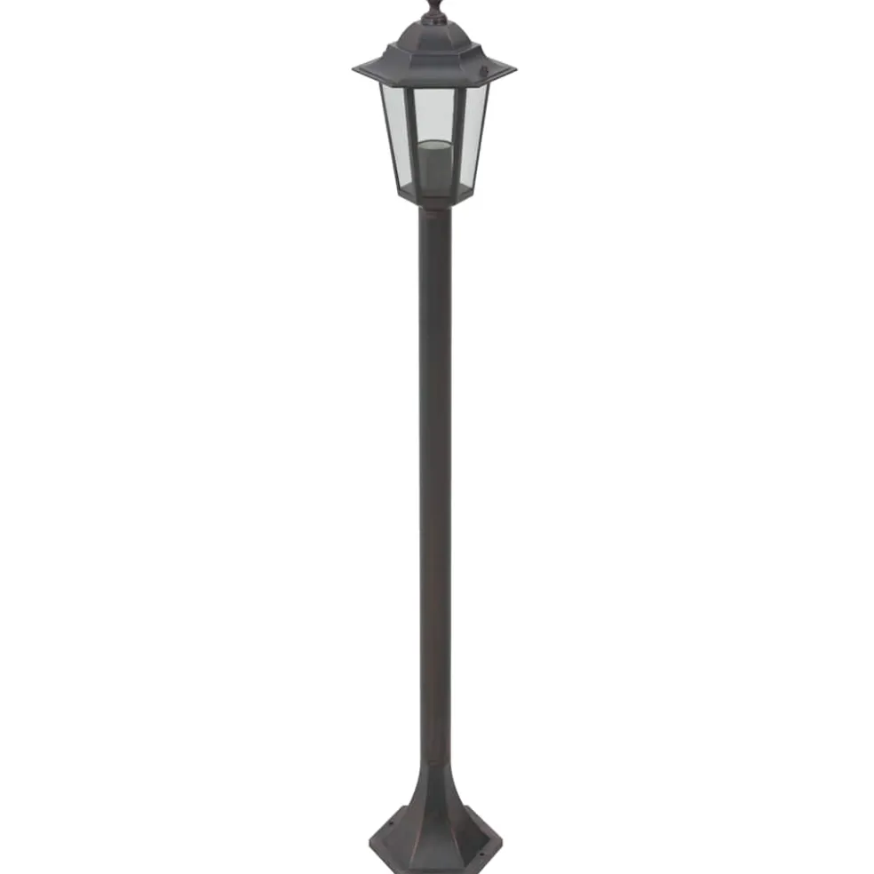 vidaXL Paalverlichting voor tuin E27 110 cm aluminium brons 6 st