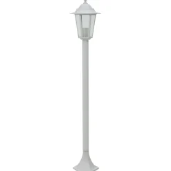 vidaXL Paalverlichting voor tuin E27 110 cm aluminium wit 6 st