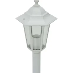 vidaXL Paalverlichting voor tuin E27 110 cm aluminium wit 6 st
