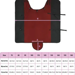 vidaXL Paardendeken Bordeaux en Zwart 75 cm Polyester