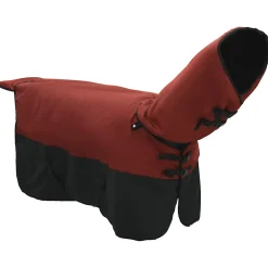 vidaXL Paardendeken Bordeaux en Zwart 75 cm Polyester
