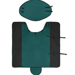 vidaXL Paardendeken Donkergroen en Zwart 75 cm Polyester