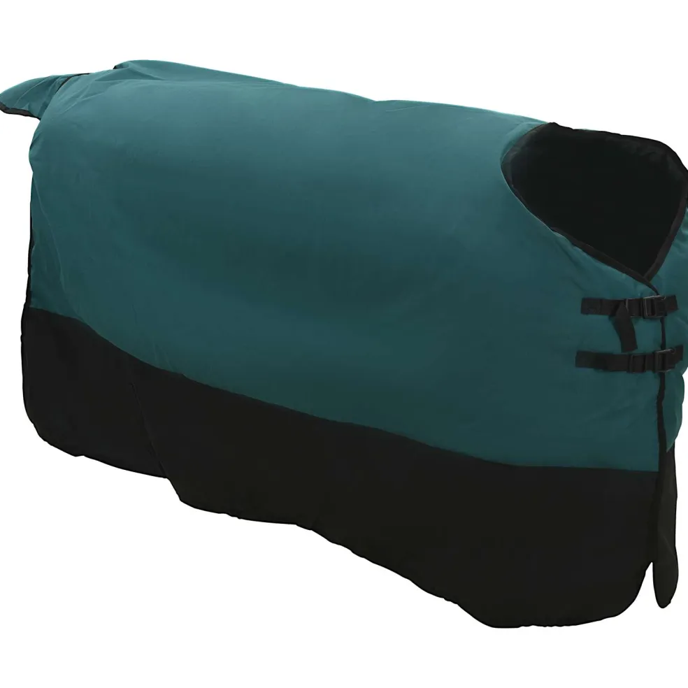 vidaXL Paardendeken Donkergroen en Zwart 75 cm Polyester