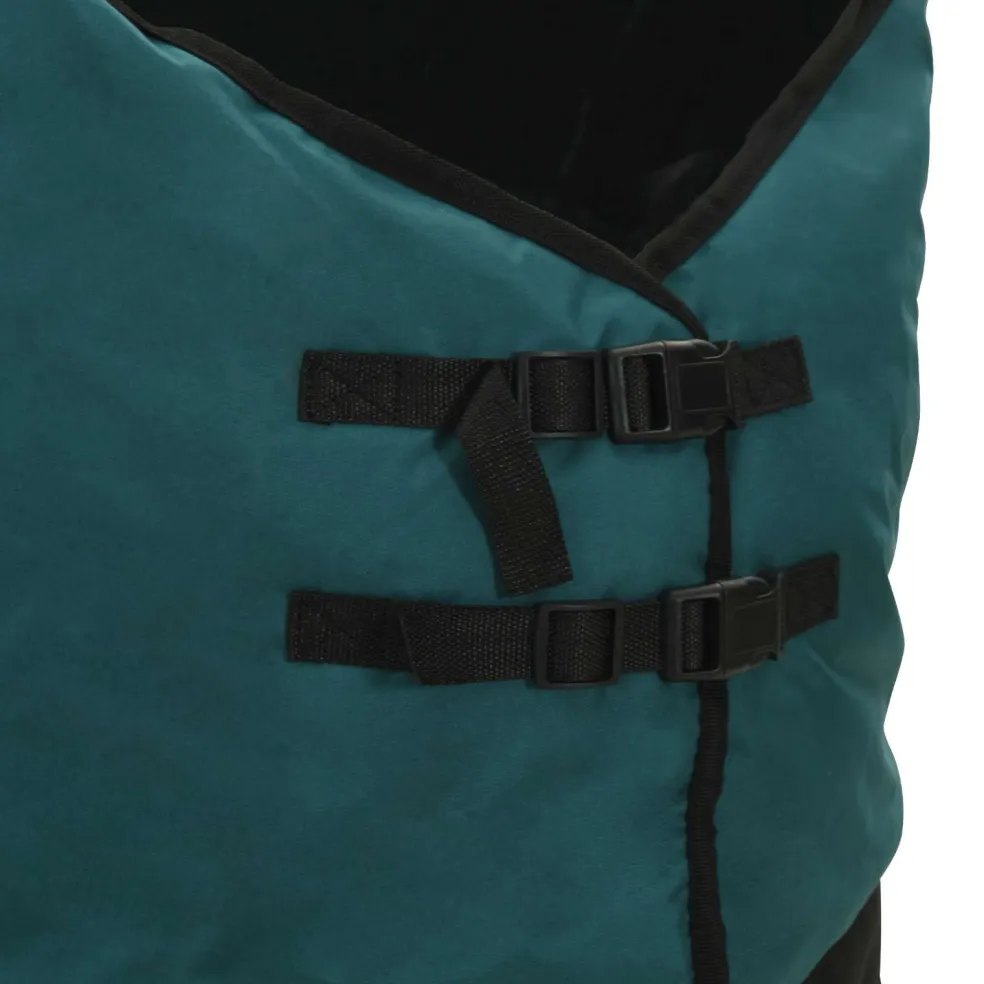 vidaXL Paardendeken Donkergroen en Zwart 75 cm Polyester
