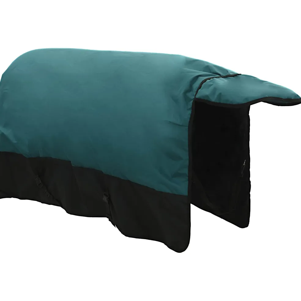 vidaXL Paardendeken Donkergroen en Zwart 75 cm Polyester