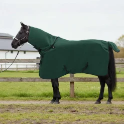 vidaXL Paardendeken Donkergroen 75 cm Polyester Fleece