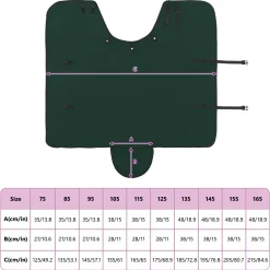 vidaXL Paardendeken Donkergroen 75 cm Polyester Fleece