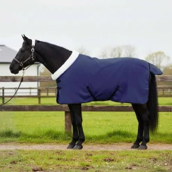 vidaXL Paardendeken Marineblauw 75 cm Polar fleece