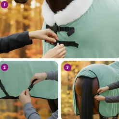vidaXL Paardendeken Speciale Groen 75 cm Polar fleece