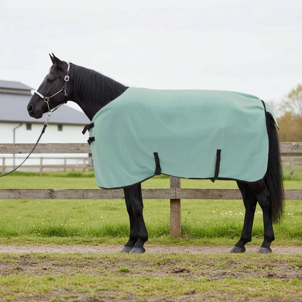 vidaXL Paardendeken Speciale Groen 115 cm Polyester Fleece