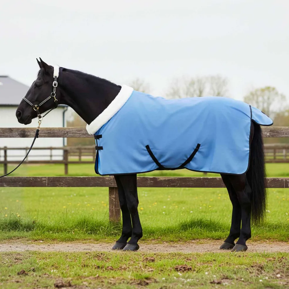 vidaXL Paardendeken Volledige Aqua 75 cm Polar fleece
