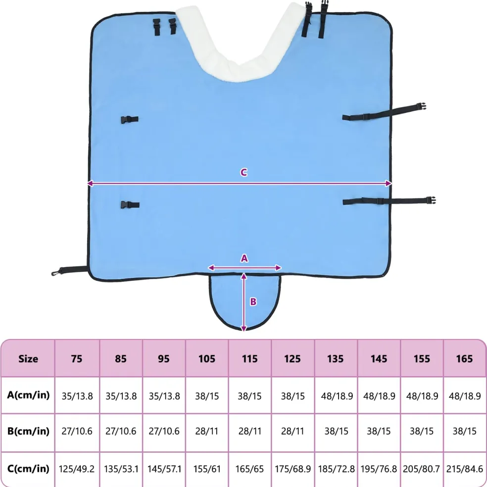 vidaXL Paardendeken Volledige Aqua 75 cm Polar fleece